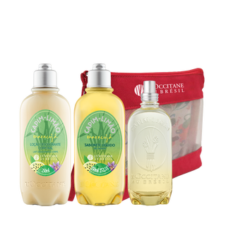 Combo Capim-Limão Maracujá: Fragrância, Loção, Sabonete e Nécessaire